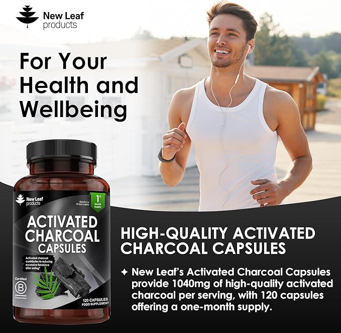 New Leaf Activated Charcoal - 120 Capsules