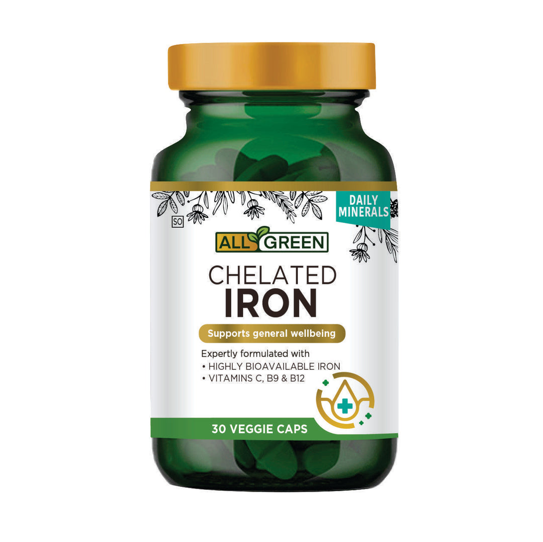 All Green Chelated Iron 30 Capsules