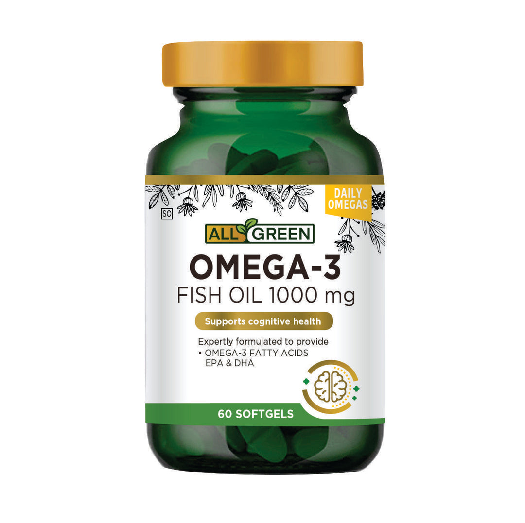 All Green OMEGA-3 Fish Oil 1000mg 60 Softgels