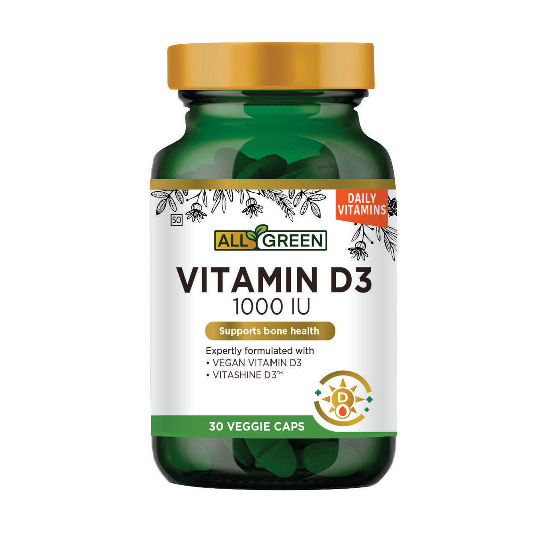 All Green Vitamin D3 1000IU 30 Capsules