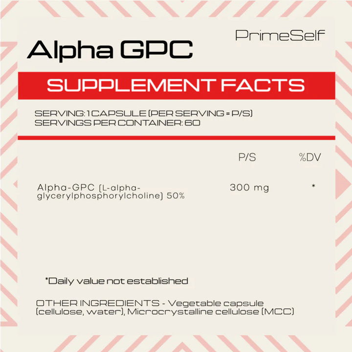 PrimeSelf Alpha GPC - 60 Capsules