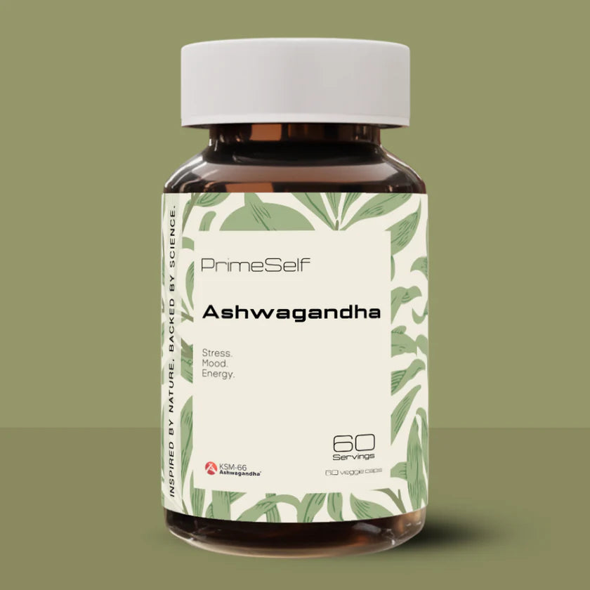 PrimeSelf Ashwagandha Organic KSM-66 - 60 Capsules