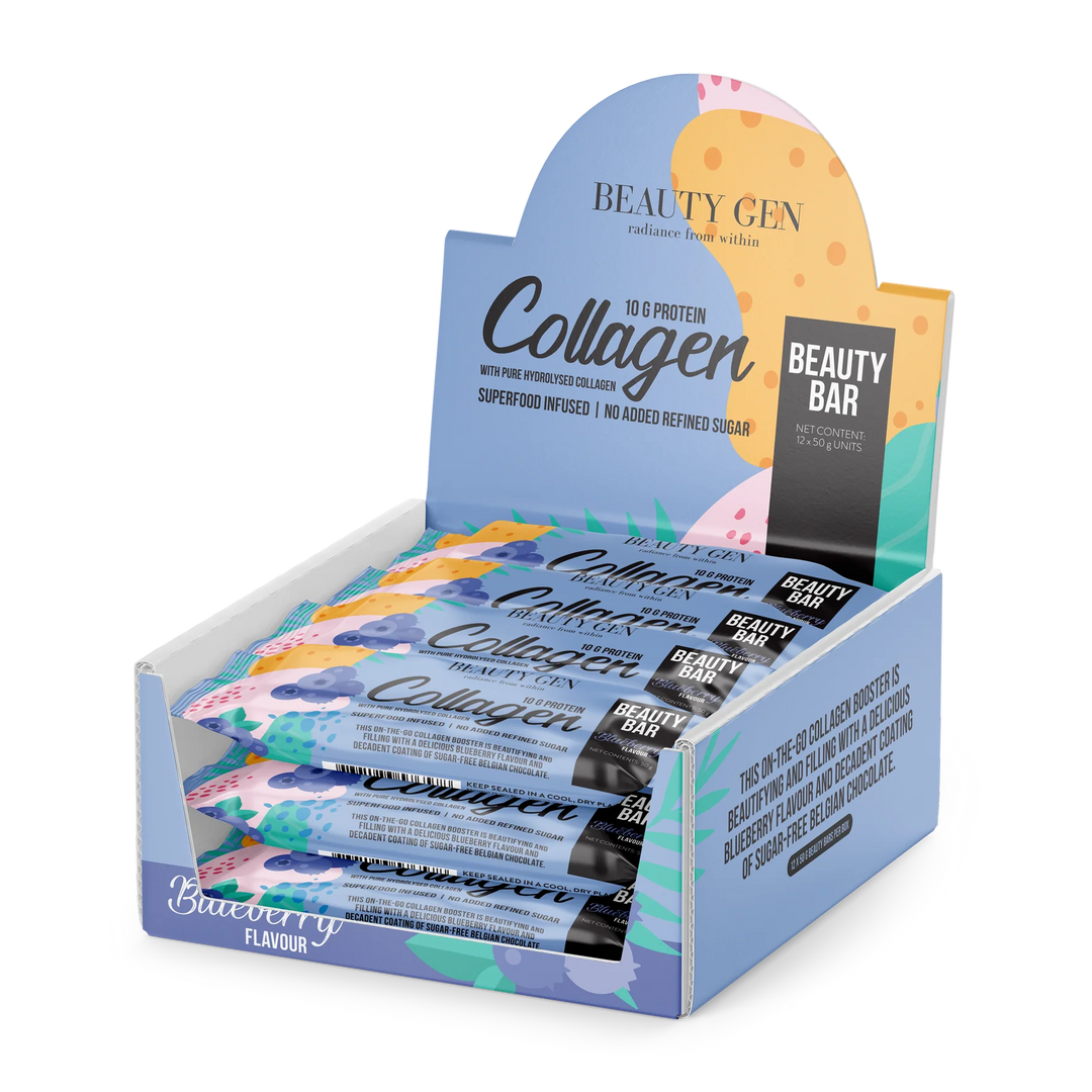Beauty Gen® Collagen Beauty Protein Bar | Blueberry - 12 Bars Box