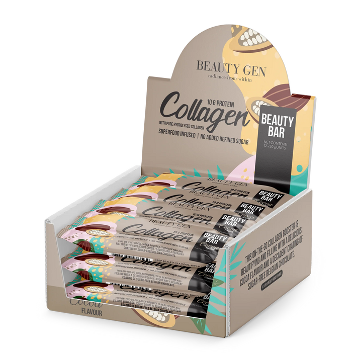 Beauty Gen® Collagen Beauty Protein Bar | Cocoa - 12 Bars Box