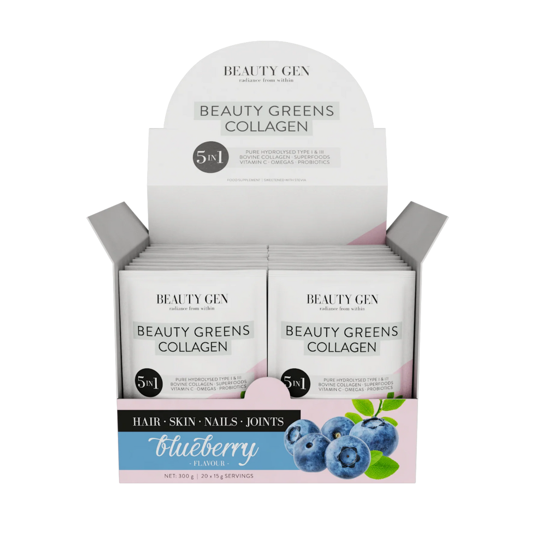 Beauty Gen® Beauty Greens® Collagen | Blueberry - 20 Sachets