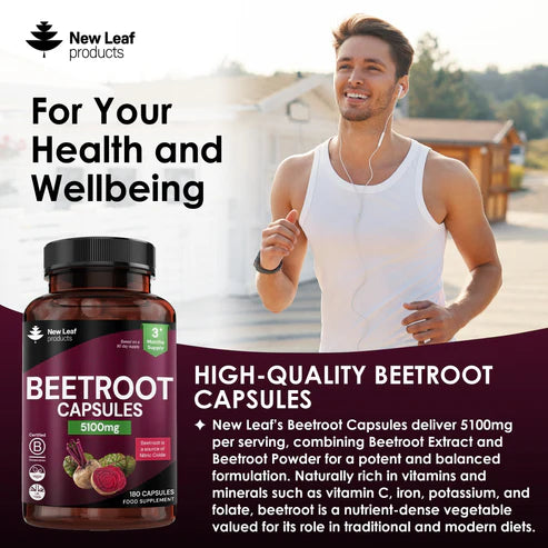 New Leaf Beetroot - 180 Capsules with Black Pepper