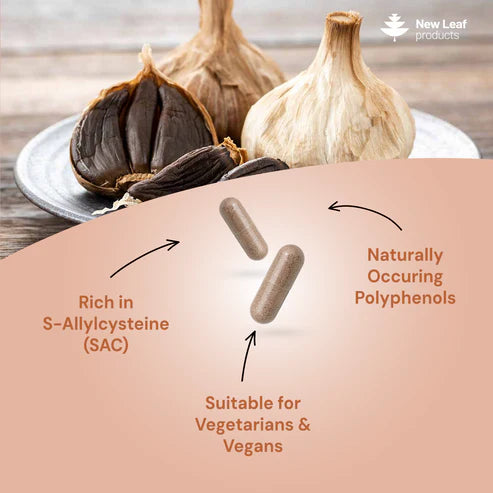 New Leaf Black Garlic - 180 Capsules
