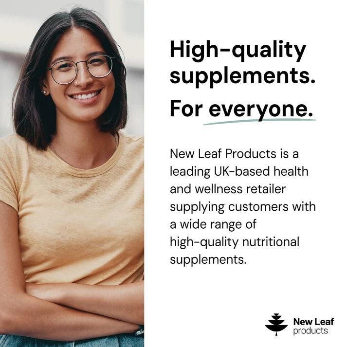 New Leaf Magnesium Glycinate with Vitamin B6 &amp; Turmeric – 120 Capsules
