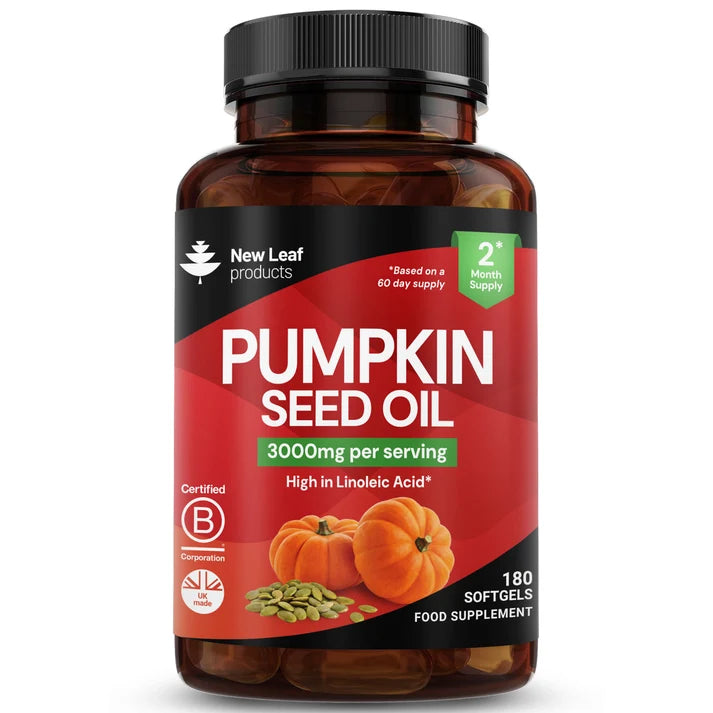 New Leaf Pumpkin Seed Oil – 180 Softgels