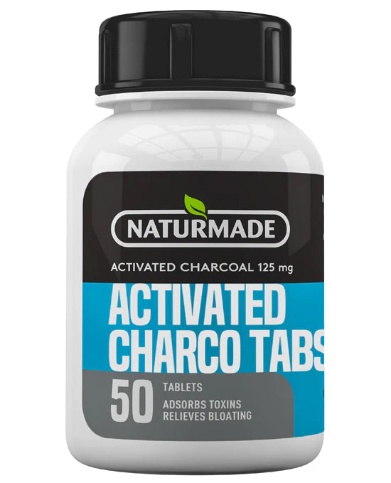 Naturmade Activated Charcoal 125mg - 50 Tablets