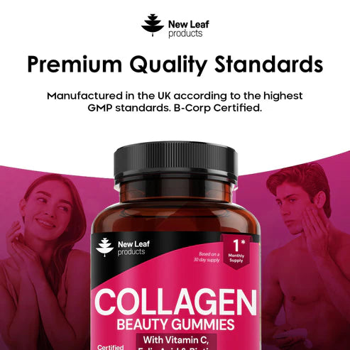 New Leaf Collagen Gummies Vitamin C, Folic Acid & Biotin - 60 Gummies