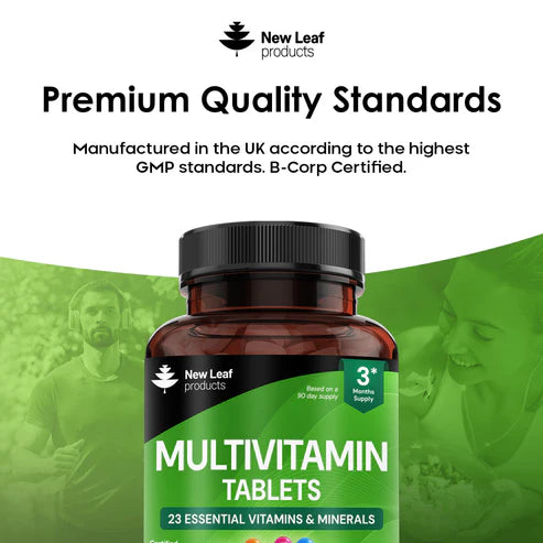 New Leaf Multivitamin Plus Iron - High strength - 90 Tablets