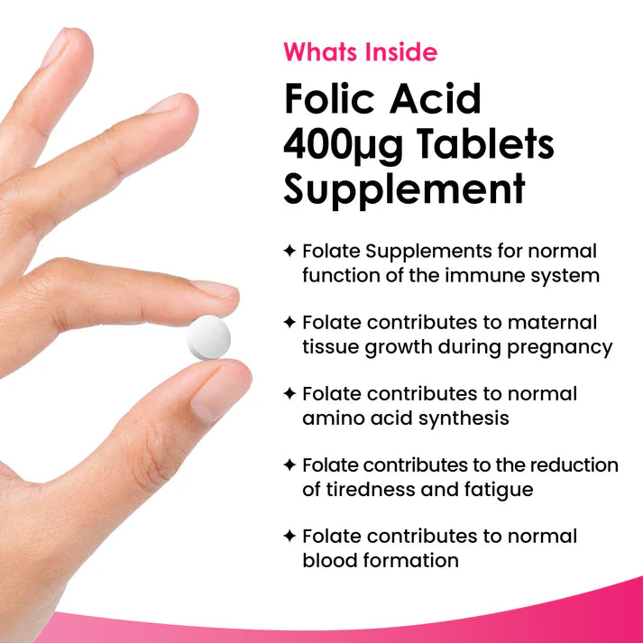 New Leaf Folic Acid - 120 Tablets - High Strength Pregnancy Vitamins