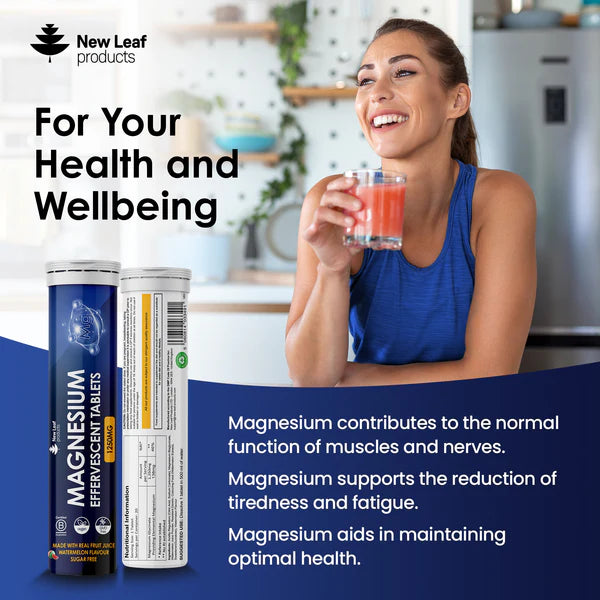 New Leaf Magnesium Effervescent - 60 Tablets (2 Months Supply)