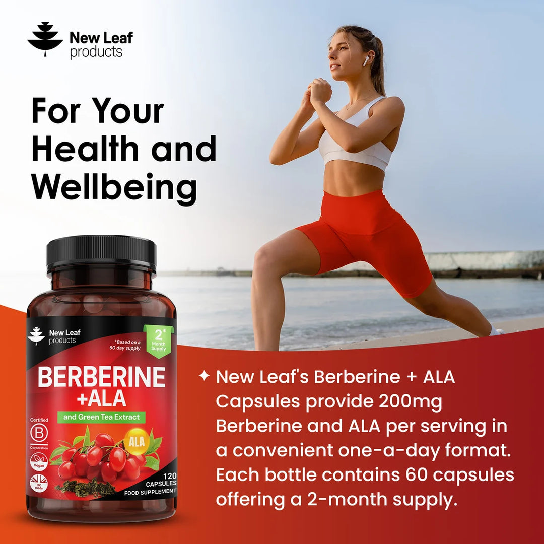 New Leaf Berberine with ALA and Green Tea Extract - 120 Capsules