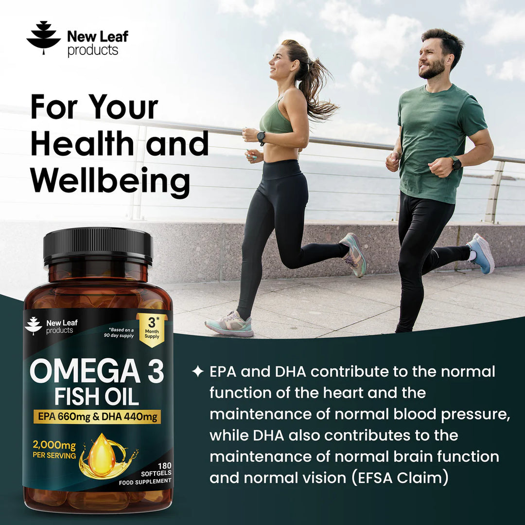 New Leaf Omega-3 Fish Oil 660/440 EPA DHA - 180 Softgels