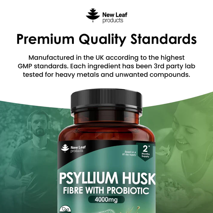 New Leaf Psyllium Husk with Probiotic - 120 Capsules