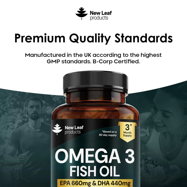 New Leaf Omega-3 Fish Oil 660/440 EPA DHA - 180 Softgels