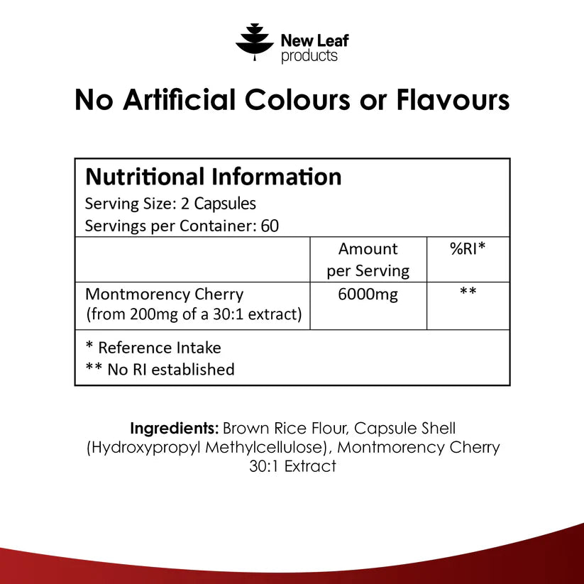 New Leaf Montmorency Cherry - 120 Capsules