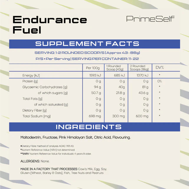 PrimeSelf Endurance Fuel - 60 Capsules