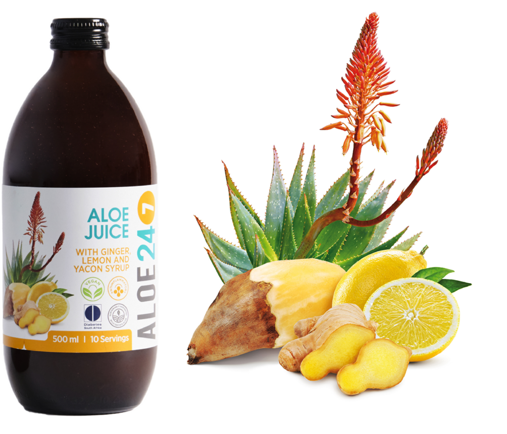 Aloe 24/7 Juice - Ginger, Lemon & Yacon Syrup - 500ml