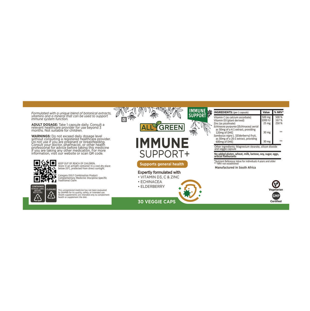 All Green Immune Support + 30 Capsules