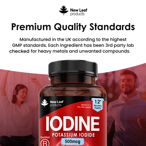 New Leaf Iodine  Thyroid & Nervous System Support - 365 Tablets