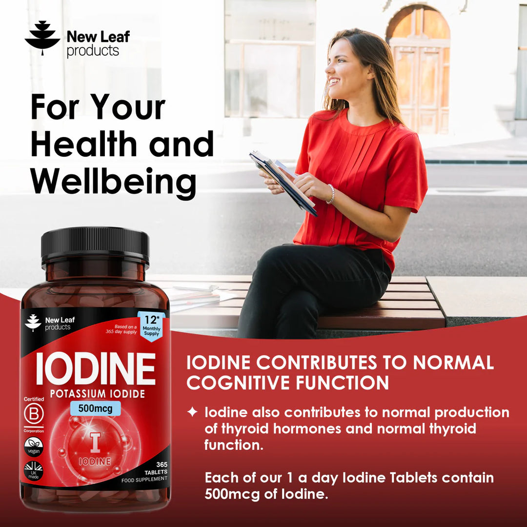 New Leaf Iodine  Thyroid & Nervous System Support - 365 Tablets