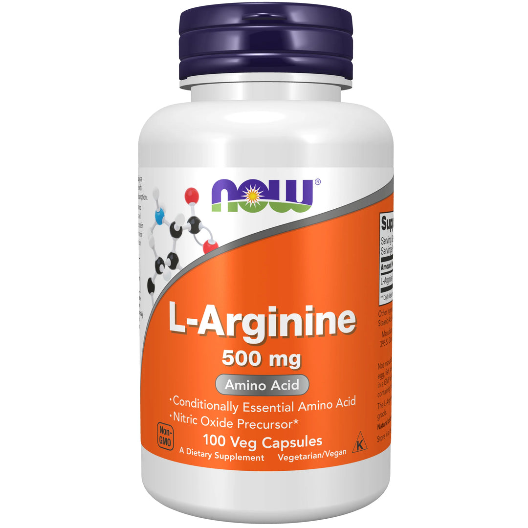 NOW Foods L-Arginine 500 mg - 100 Veg Capsules