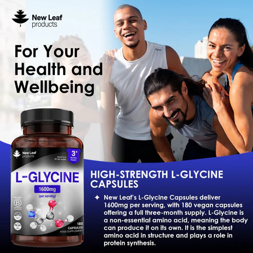 New Leaf L-Glycine - 180 Capsules