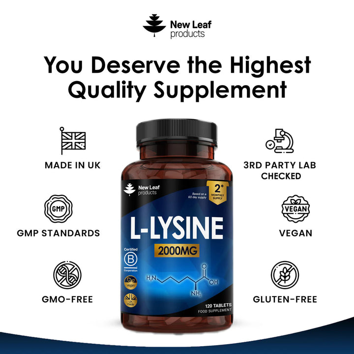 New Leaf L-Lysine - 120 Tablets