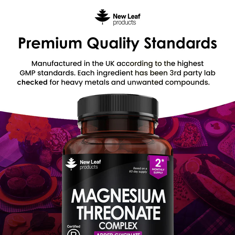 New Leaf Magnesium Threonate Glycinate Complex - 180 Capsules