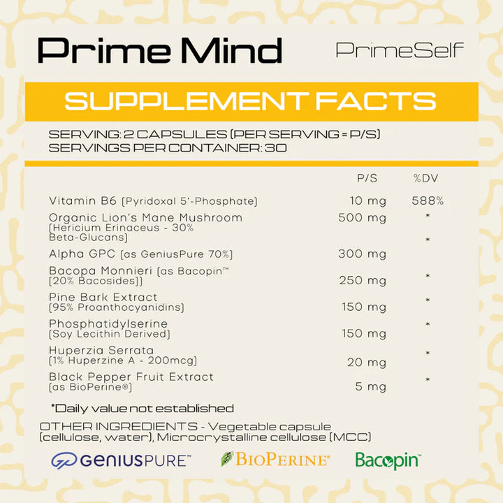 PrimeSelf Prime Mind - 60 Capsules