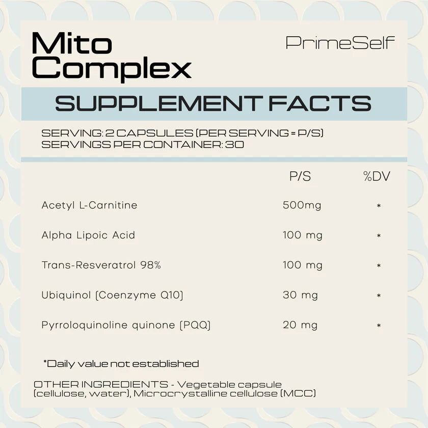 PrimeSelf Mito Complex - 60 Capsules