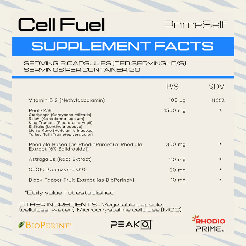 PrimeSelf Cell Fuel - 60 Capsules