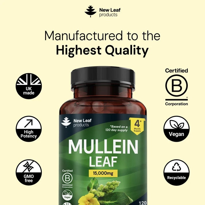 New Leaf Mullein Leaf – 120 Capsules