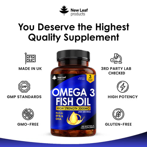New Leaf Omega 3 Fish Oil - 180 Softgels