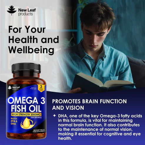 New Leaf Omega 3 Fish Oil - 180 Softgels