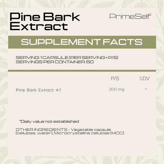 PrimeSelf Pine Bark Extract - 60 Capsules