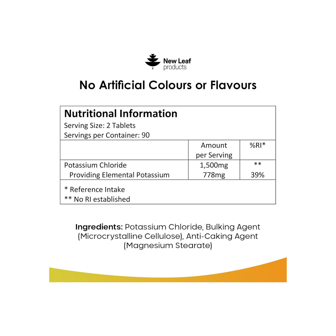 New Leaf Potassium - 180 Tablets