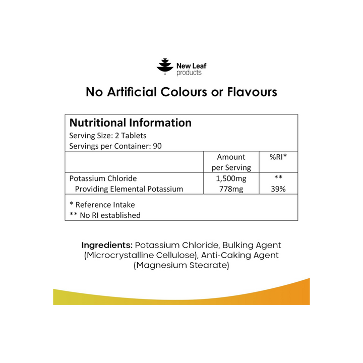 New Leaf Potassium - 180 Tablets