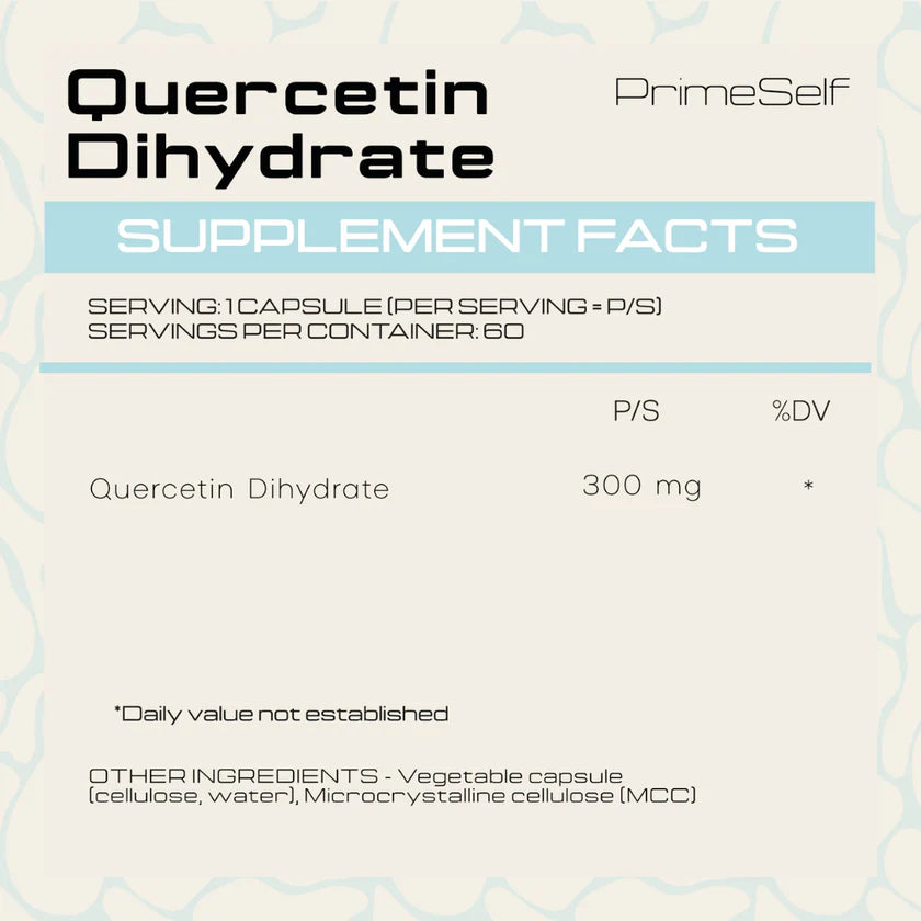 PrimeSelf Quercetin Dihydrate - 60 Capsules