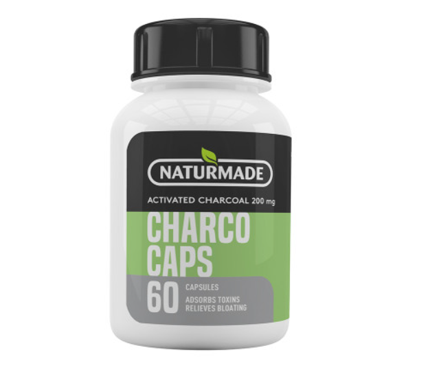 Naturmade Activated Charcoal 200mg - 60 Capsules