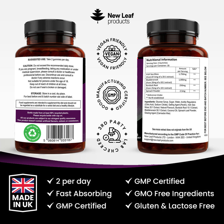 New Leaf Sea Moss Gummies - 60's