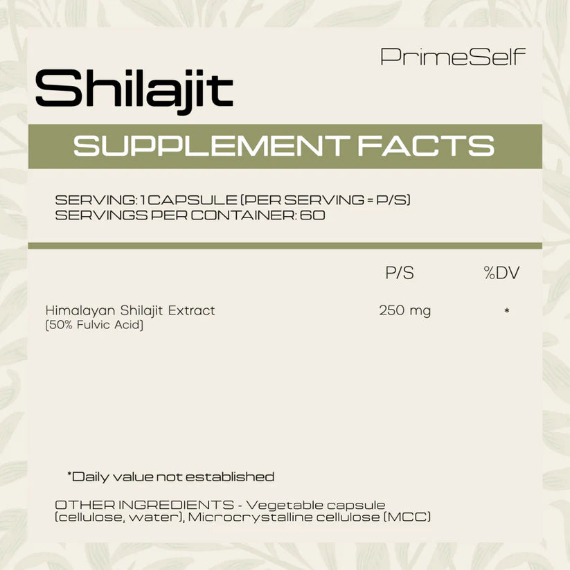 PrimeSelf Shilajit - 60 Capsules