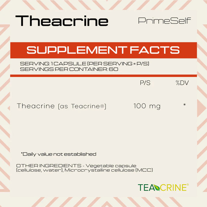 PrimeSelf Theacrine (Teacrine) - 60 Capsules