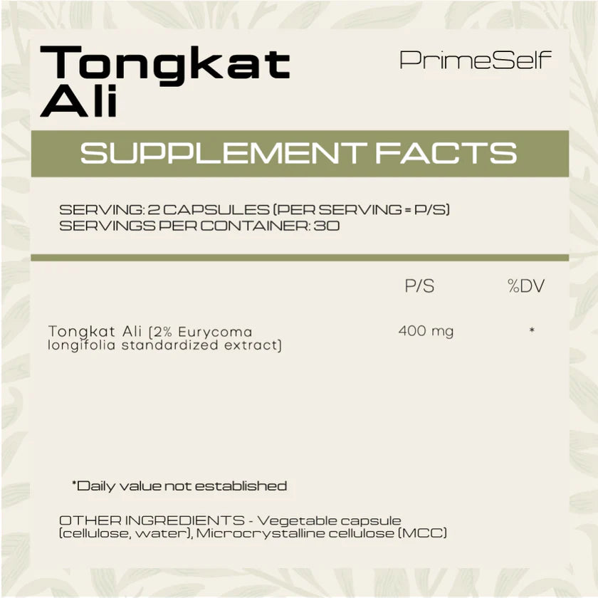 PrimeSelf Tongkat Ali - 60 Capsules