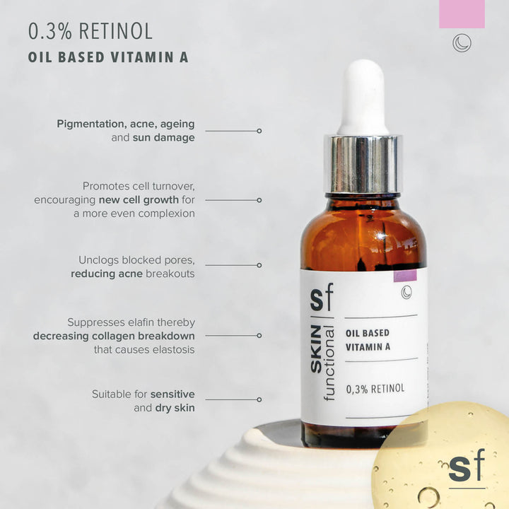 SKIN Functional 0,3% Retinol Oil Based Vitamin A 30ml