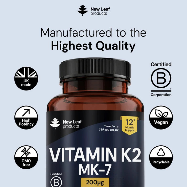 New Leaf Vitamin K2 MK-7 – 365 Tablets