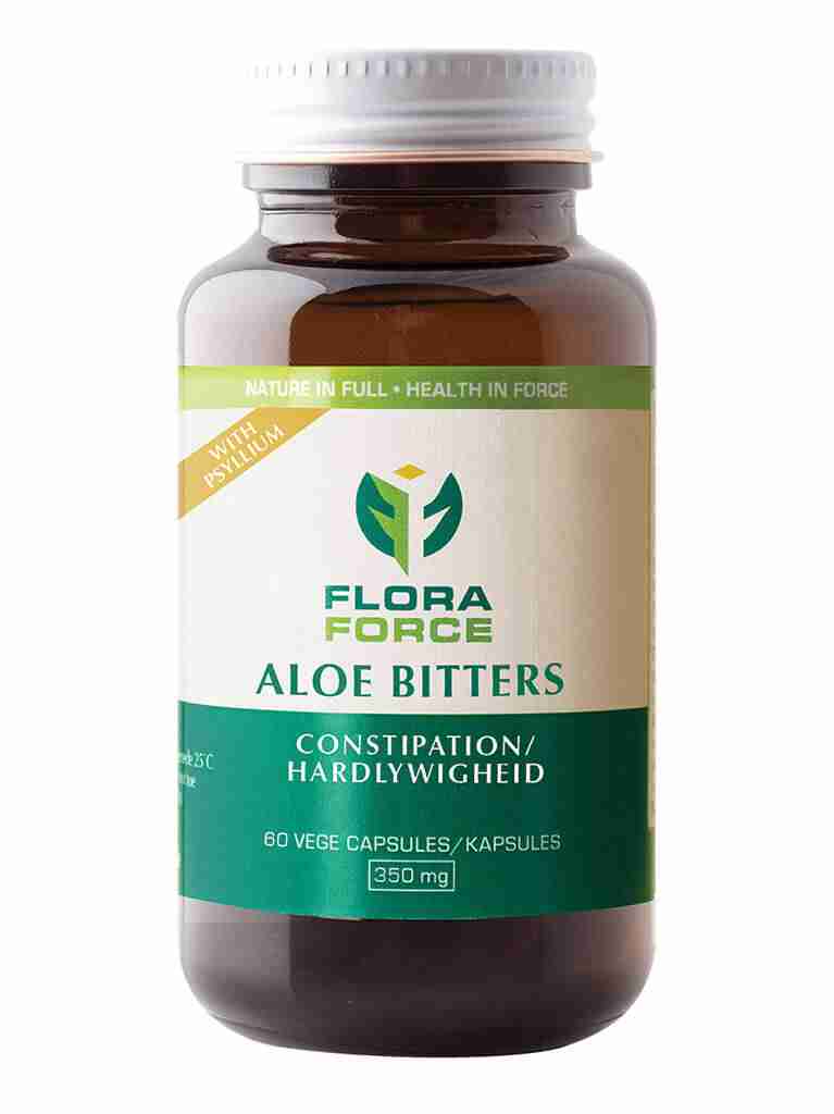 Flora Force Aloe Bitters with Psyllium - 60 Capsules